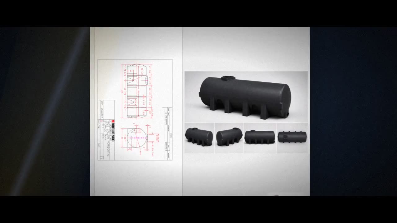 Norwesco 1025 Gallon Black Horizontal Leg Tank video