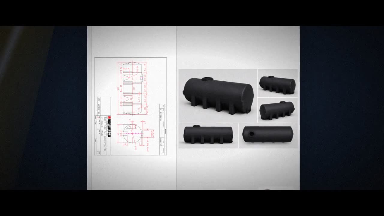 Norwesco 1025 Gallon Black Heavy Duty Horizontal Leg Tank video