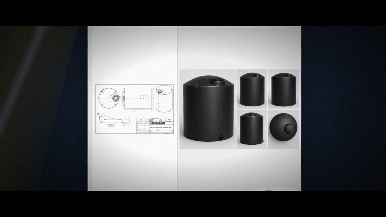 Norwesco 5000 Gallon Black Vertical Storage Tank video