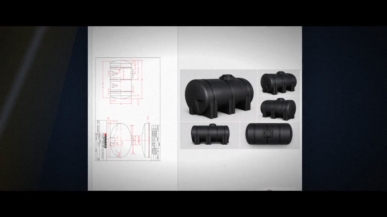 Norwesco 1035 Gallon Black Elliptical Leg Tank video