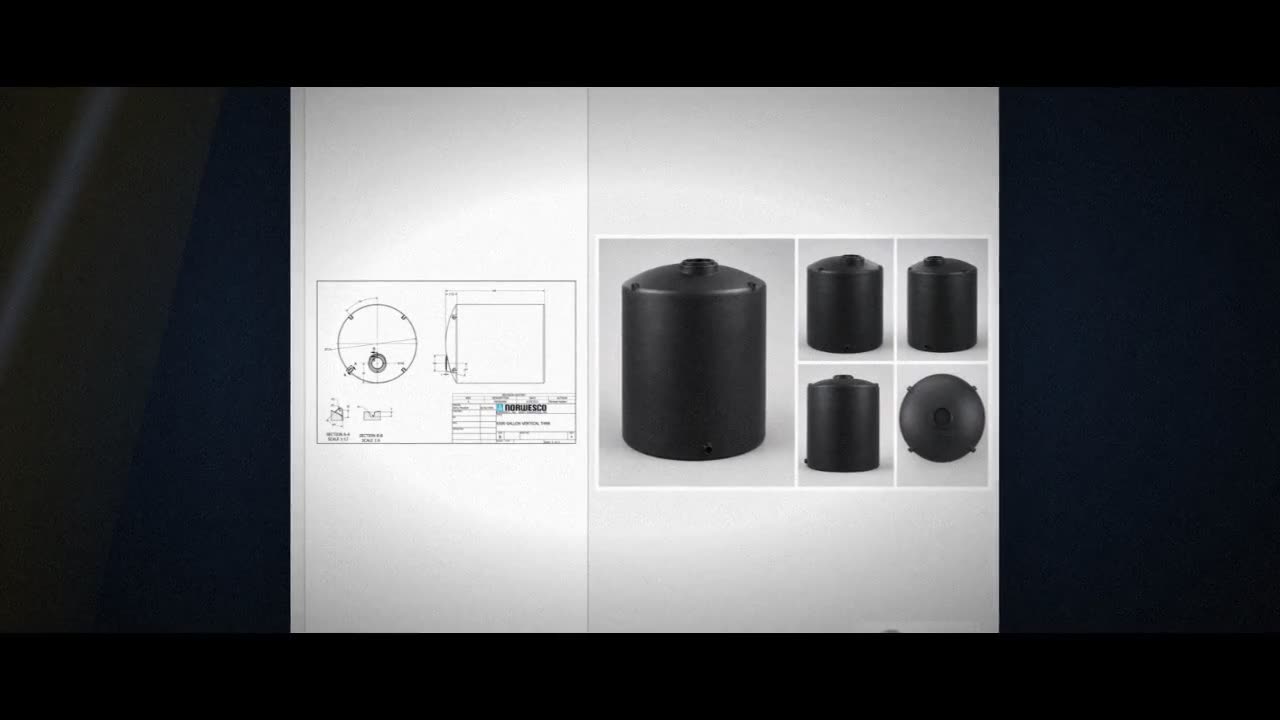 Norwesco 6500 Gallon Black Vertical Storage Tank video
