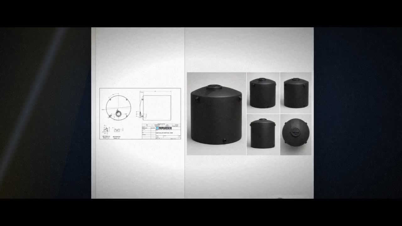Norwesco 6500 Gallon Black Heavy Duty Vertical Storage Tank video