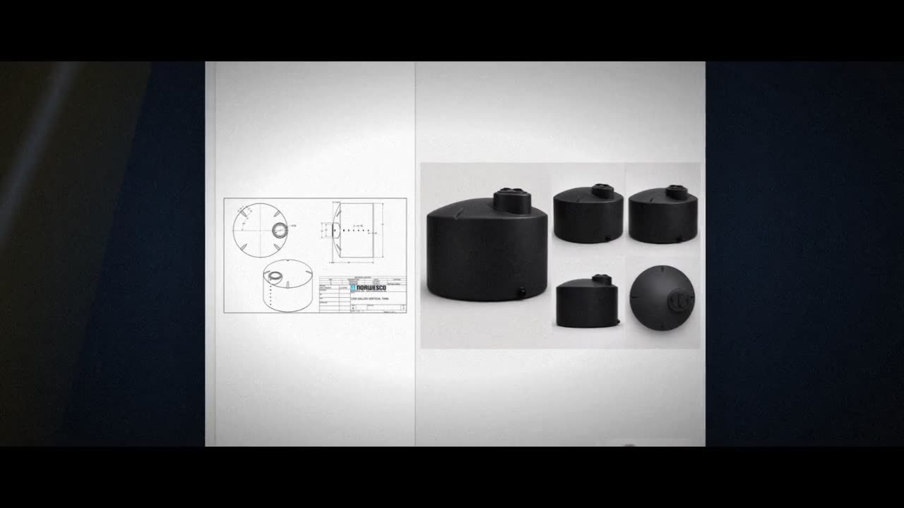 Norwesco 1550 Gallon Black Heavy Duty Vertical Storage Tank video