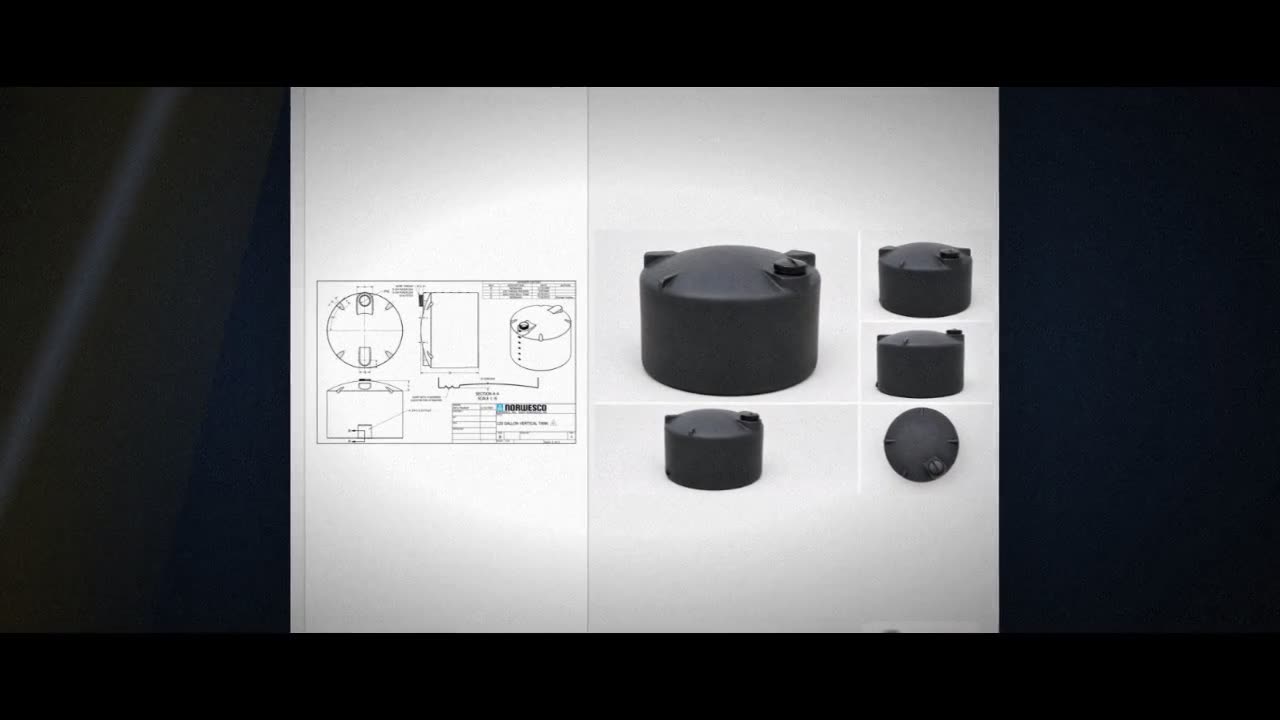 Norwesco 120 Gallon Black Vertical Storage Tank video