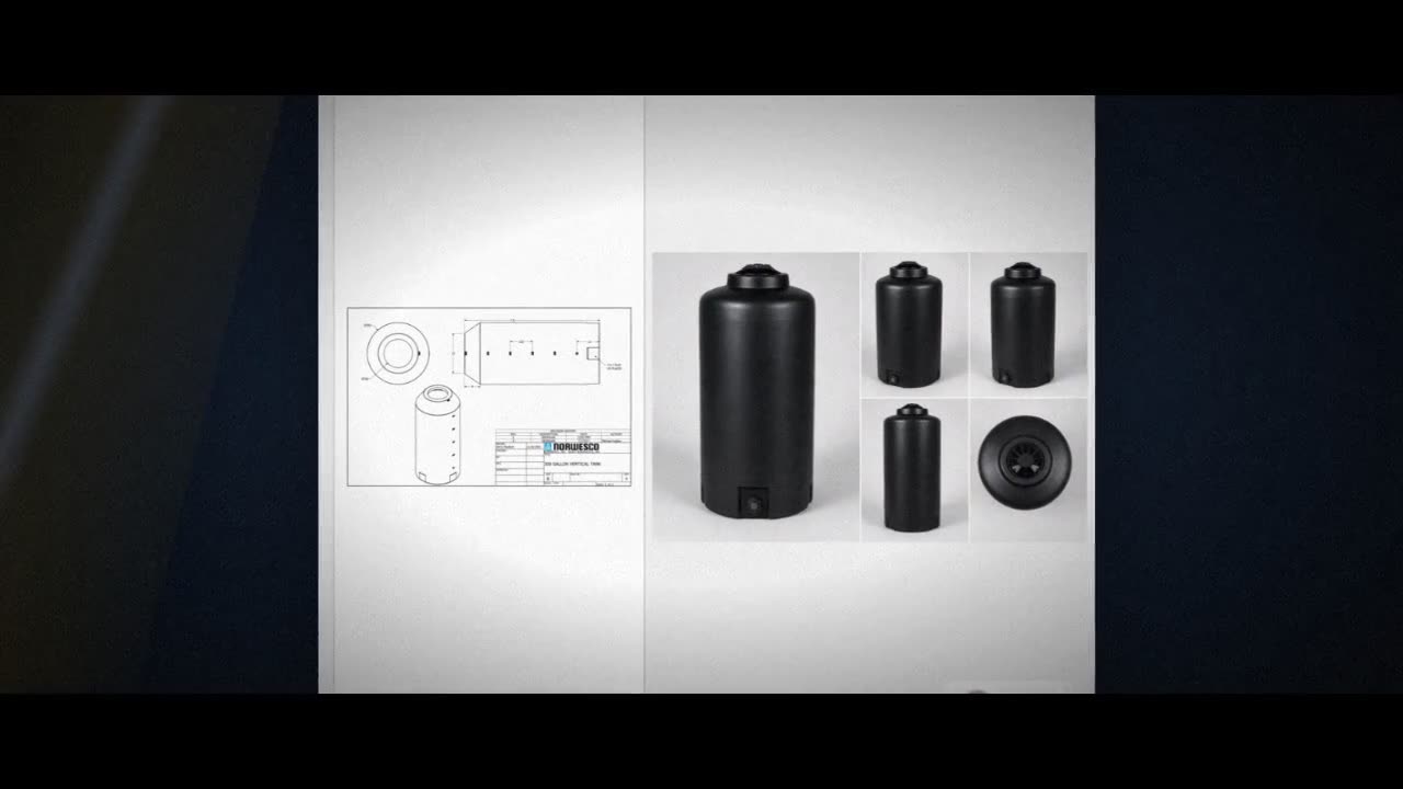Norwesco 300 Gallon Black Vertical Storage Tank video