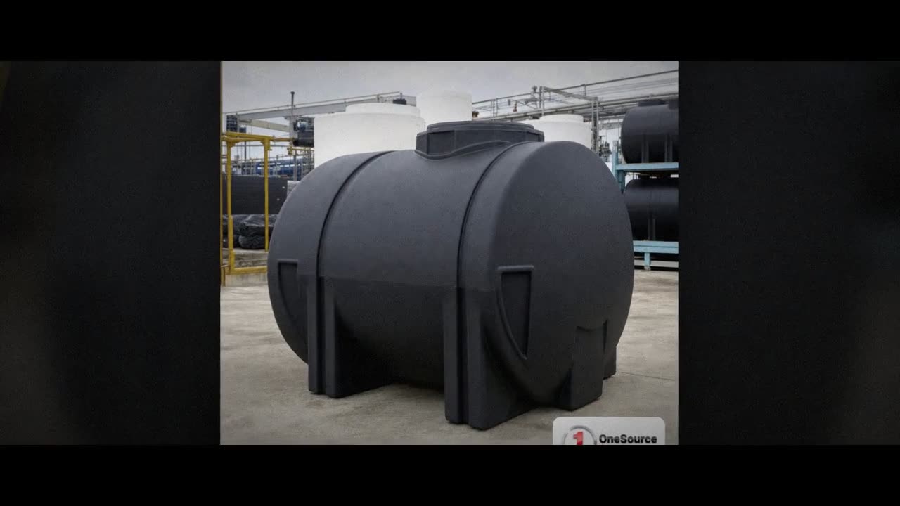 Norwesco 525 Gallon Black Horizontal Leg Tank video