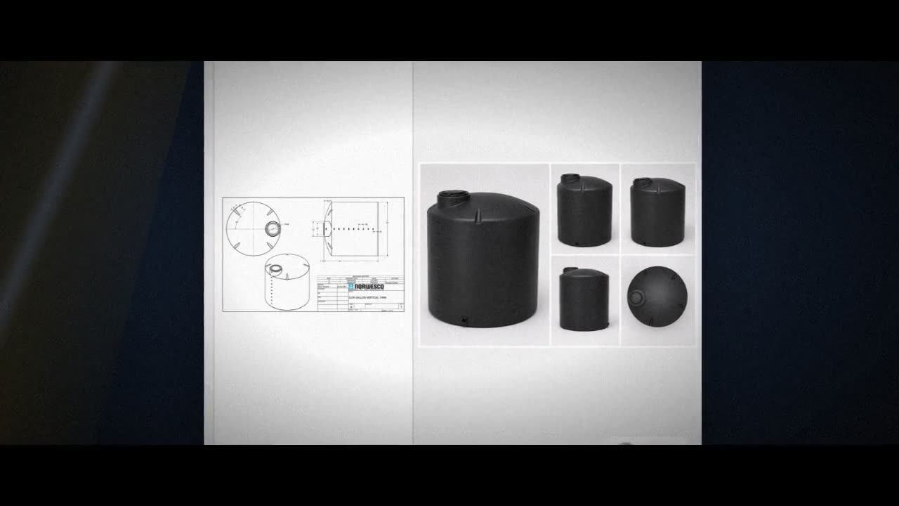 Norwesco 2100 Gallon Black Vertical Storage Tank video