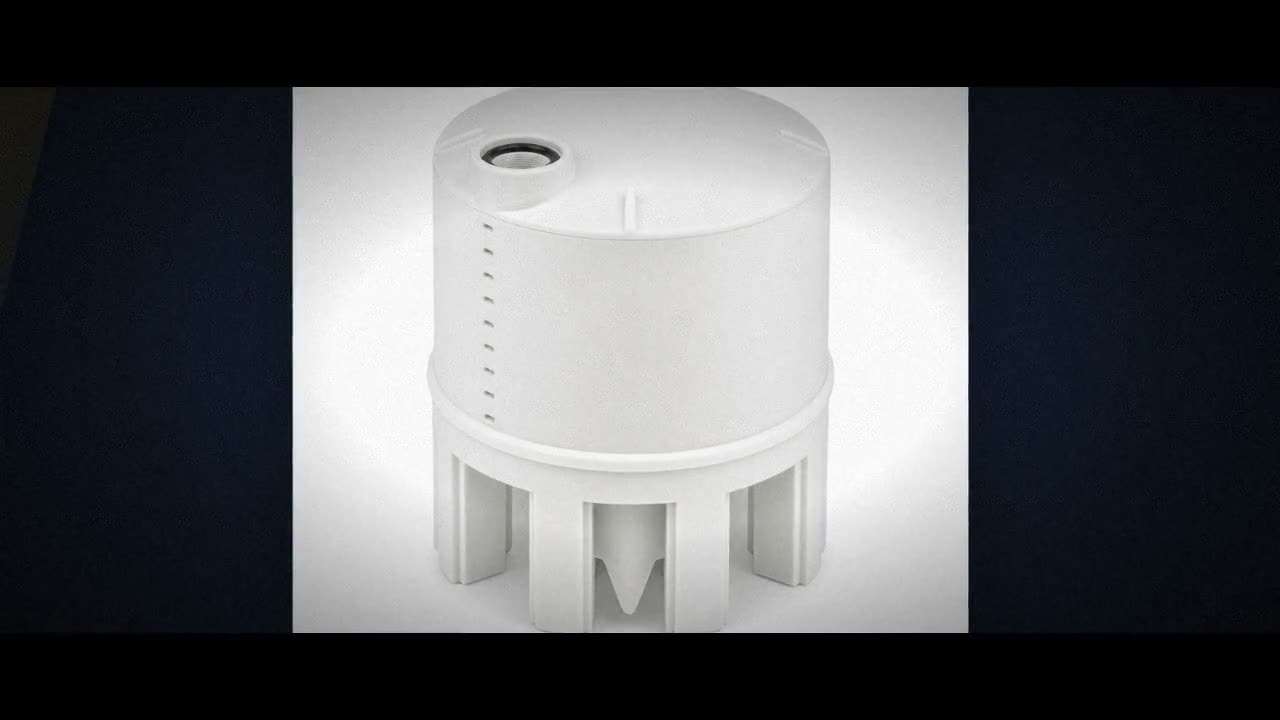2500 Gallon 30 Degree Cone Bottom Tank with Poly Stand in White video