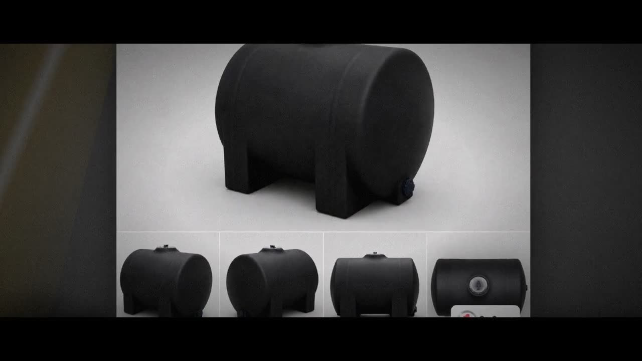 Norwesco 225 Gallon Black Horizontal Leg Tank video