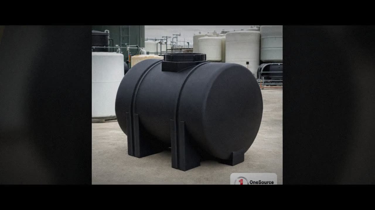 Norwesco 325 Gallon Black Horizontal Leg Tank video