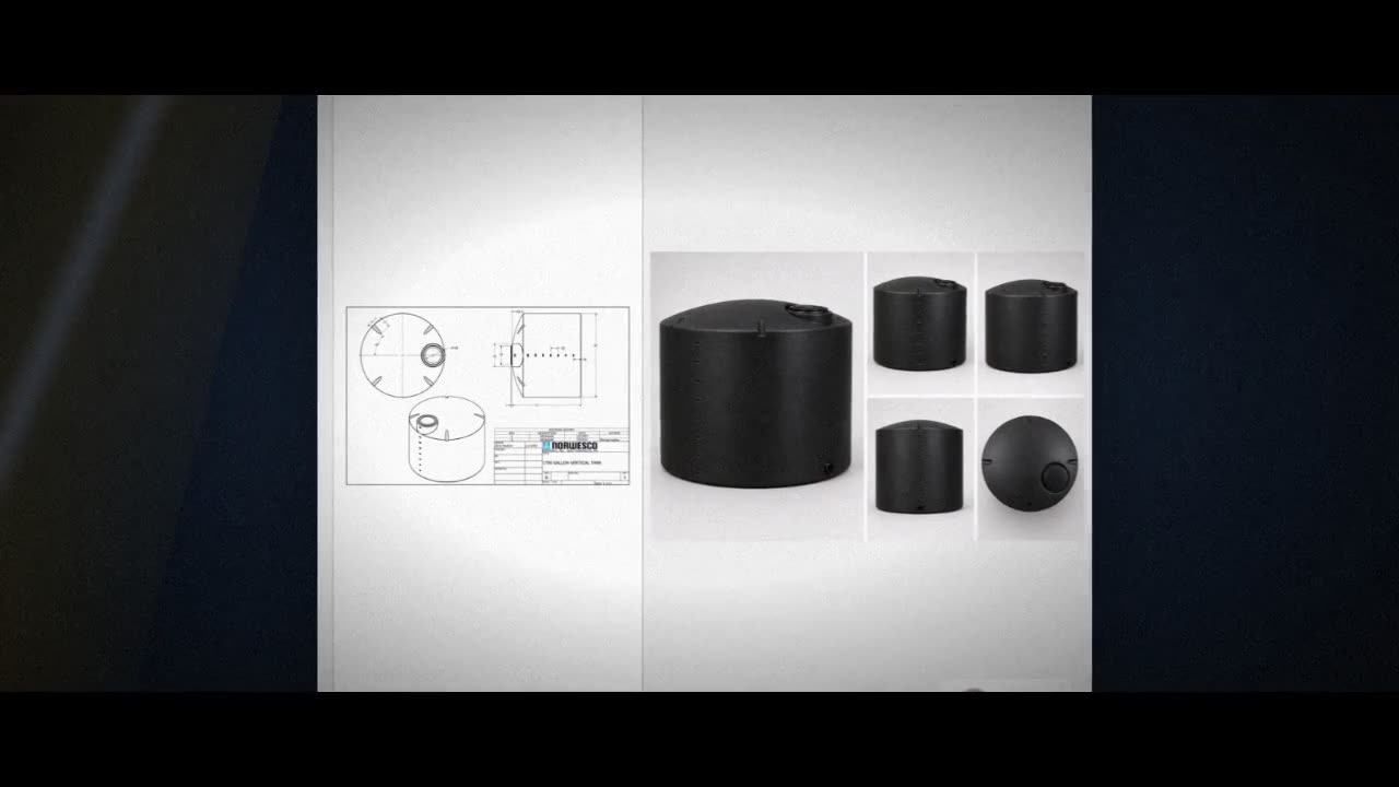 Norwesco 1700 Gallon Black Vertical Storage Tank video