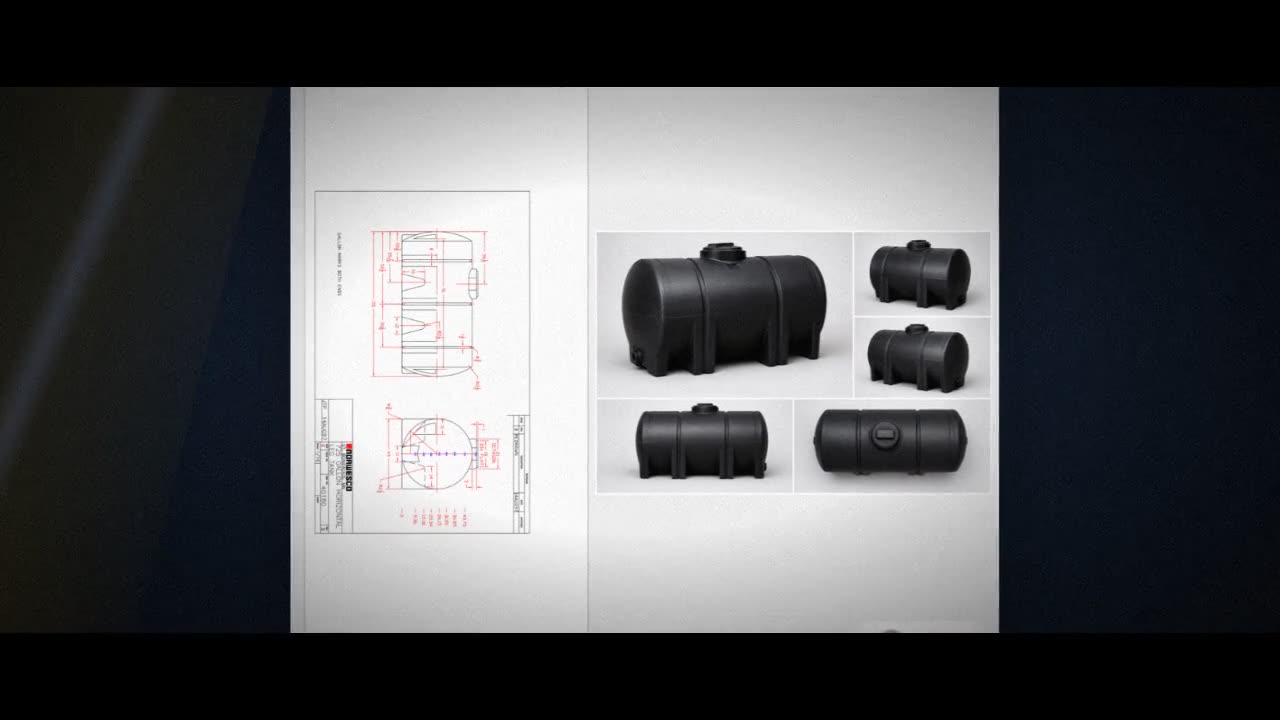 Norwesco 725 Gallon Black Horizontal Leg Tank video