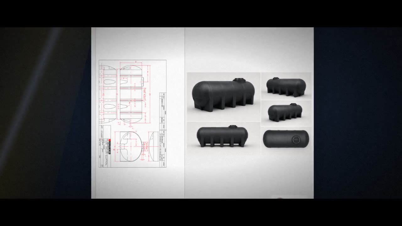 Norwesco 1235 Gallon Black Elliptical Leg Tank video