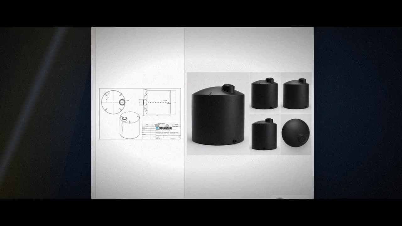 Norwesco 3000 Gallon Black Vertical Storage Tank video