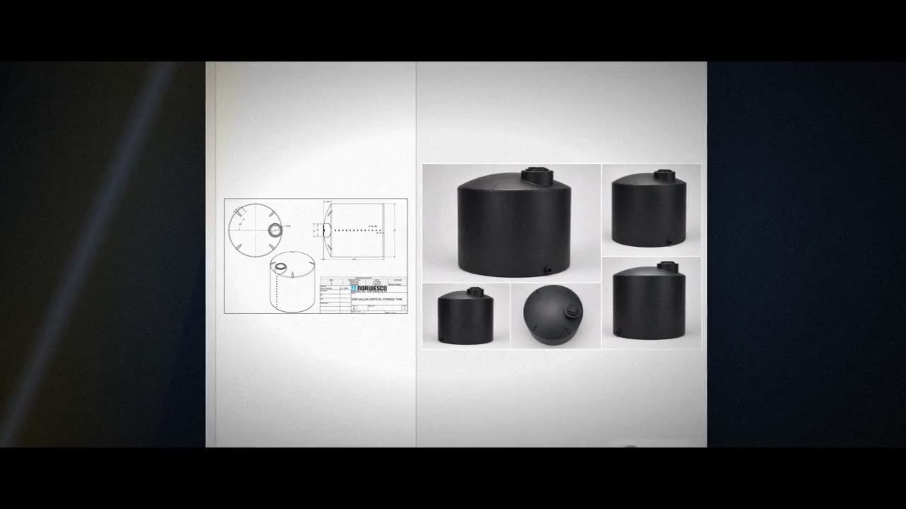 Norwesco 3000 Gallon Black Heavy Duty Vertical Storage Tank video