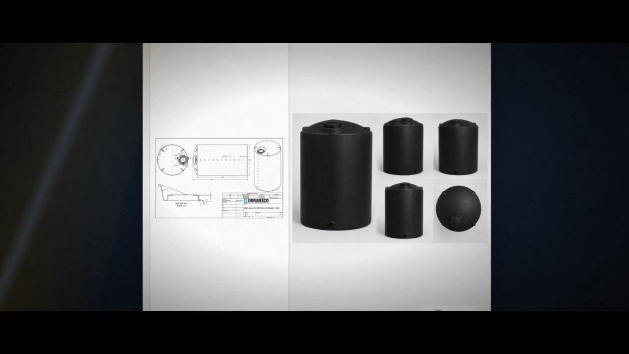 Norwesco 6000 Gallon Black Vertical Storage Tank video