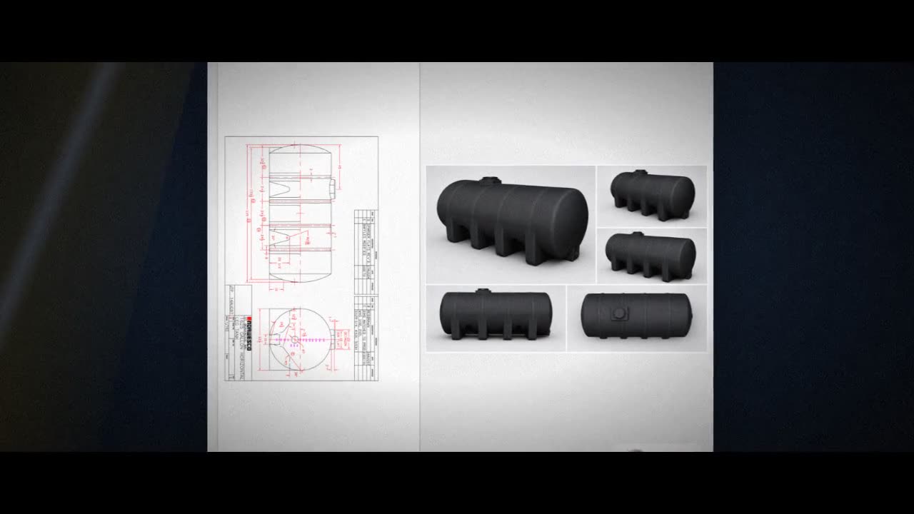 Norwesco 1625 Gallon Black Horizontal Leg Tank video