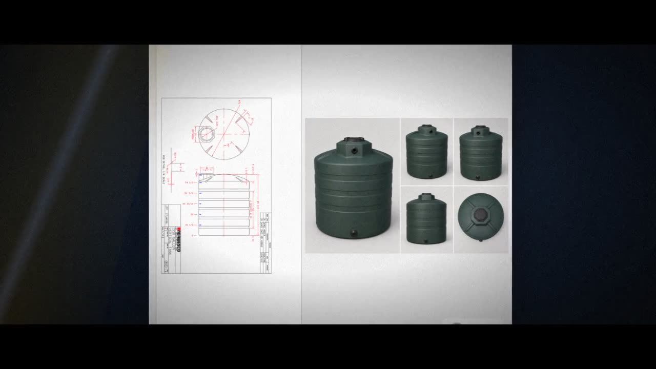 Norwesco 1350 Gallon Dark Green Vertical Water Storage Tank video