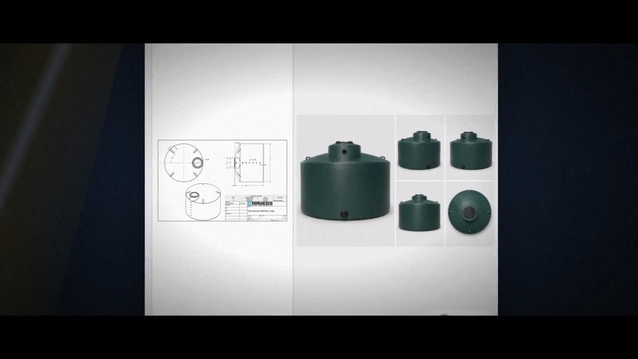Norwesco 1550 Gallon Dark Green Vertical Water Storage Tank video
