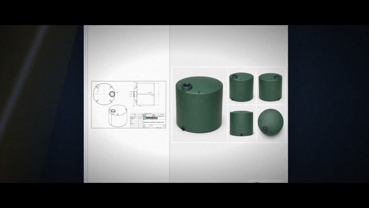 Norwesco 2500 Gallon Dark Green Vertical Water Storage Tank video