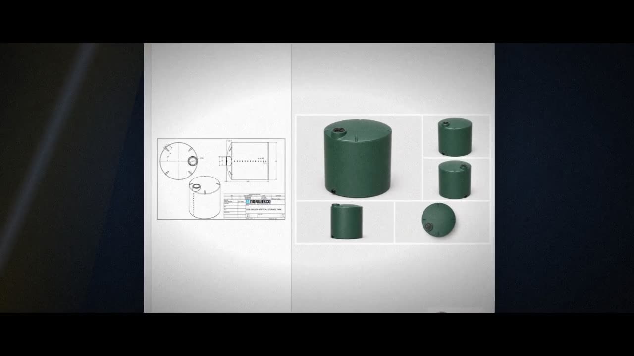 Norwesco 3000 Gallon Dark Green Vertical Water Storage Tank video