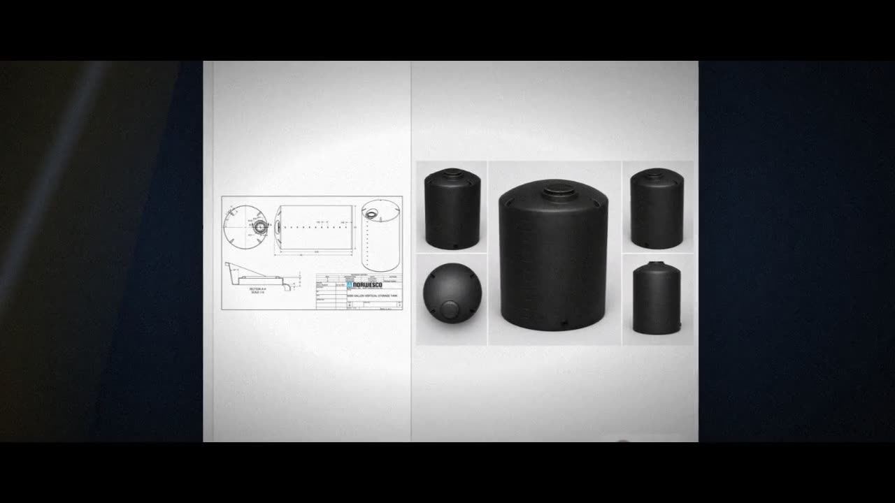 Norwesco 6000 Gallon Black Heavy Duty Vertical Storage Tank video