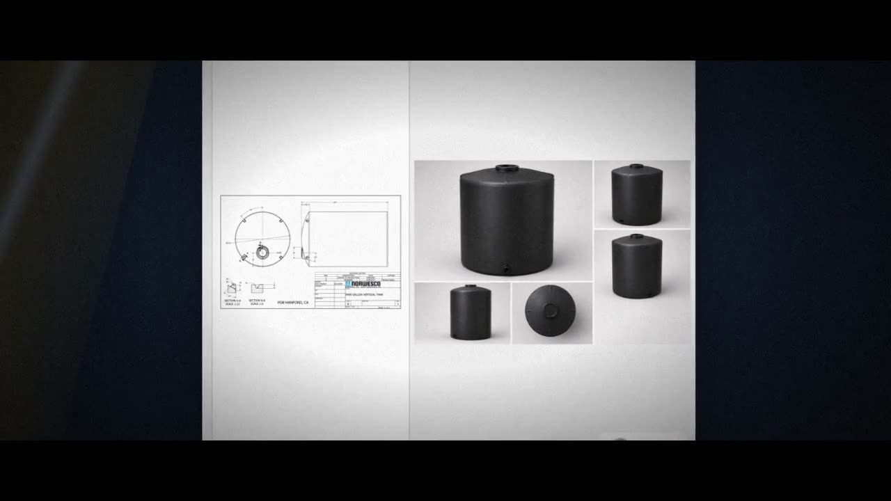Norwesco 8400 Gallon Black Heavy Duty Vertical Storage Tank video