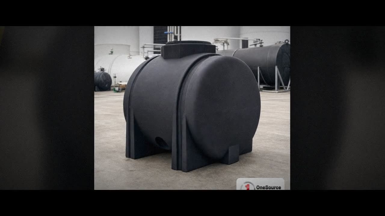 Norwesco 425 Gallon Black Horizontal Leg Tank video