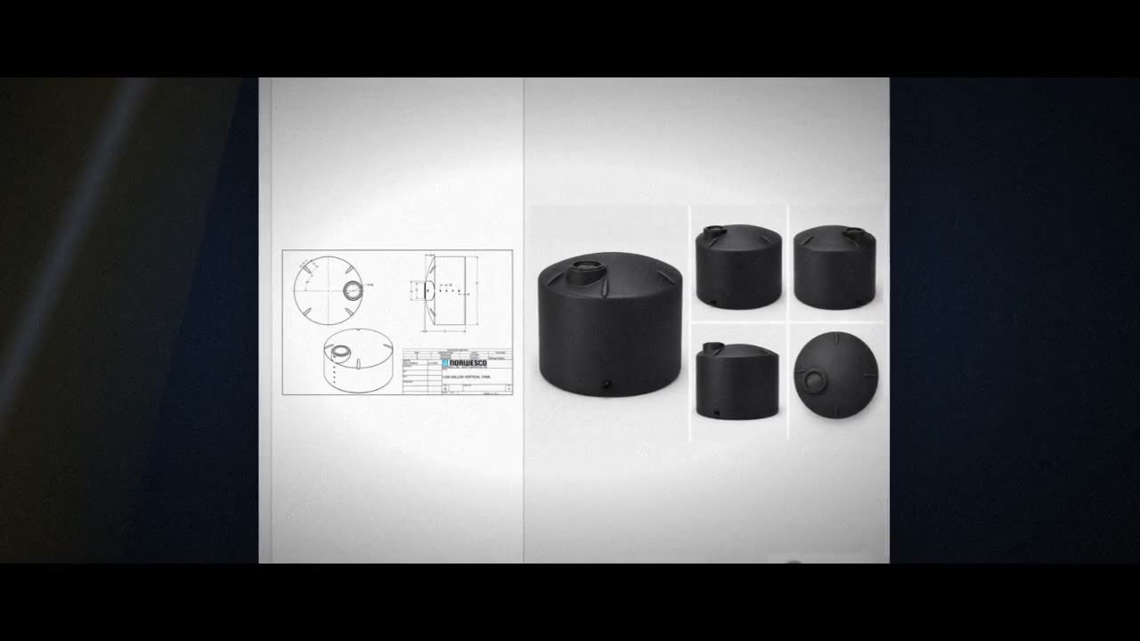 Norwesco 1100 Gallon Black Heavy Duty Vertical Storage Tank video