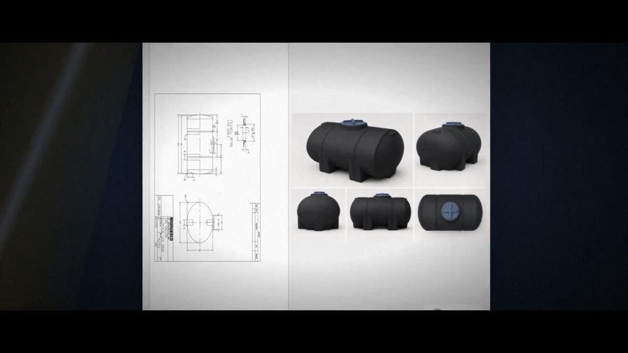 Norwesco 535 Gallon Black Elliptical Leg Tank video