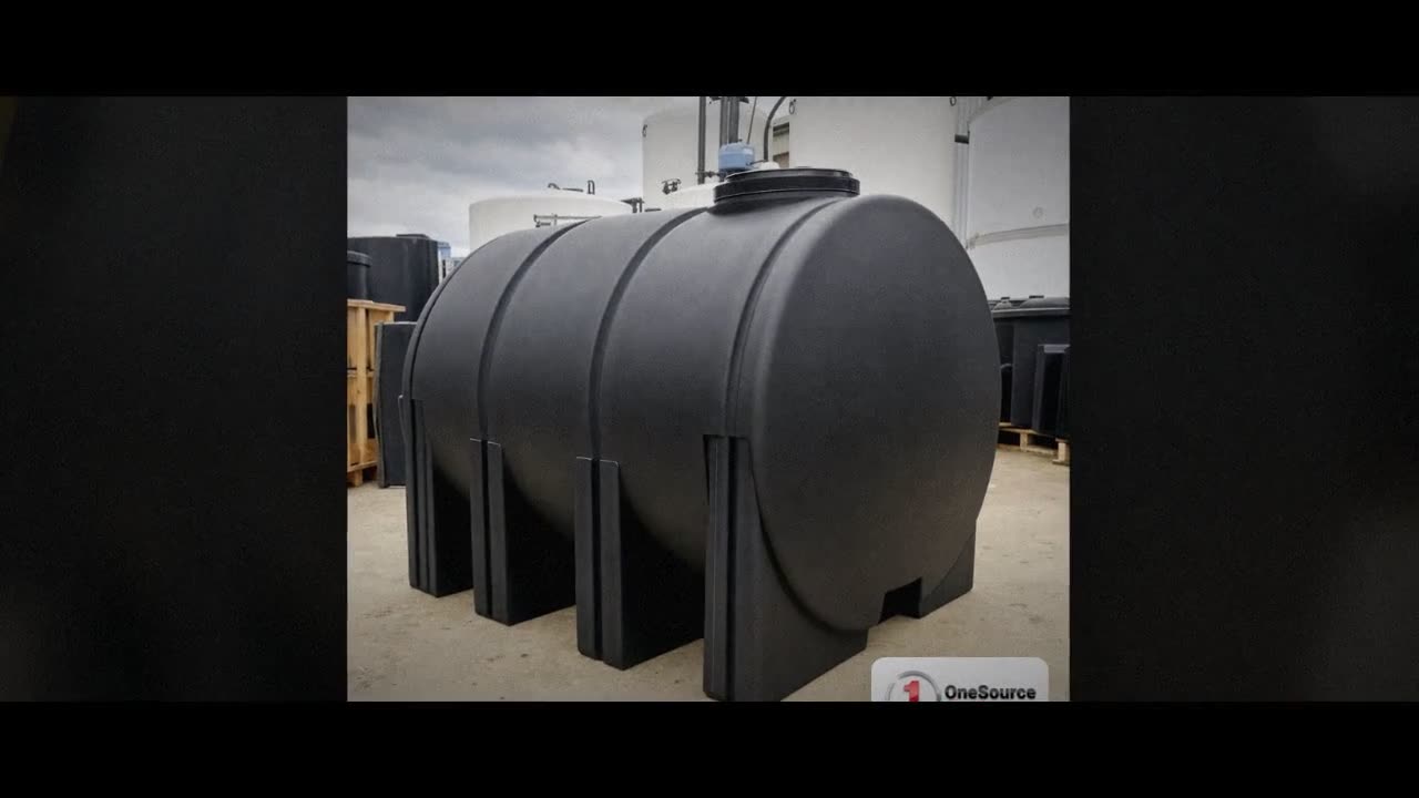 Norwesco 1325 Gallon Black Heavy Duty Horizontal Leg Tank video