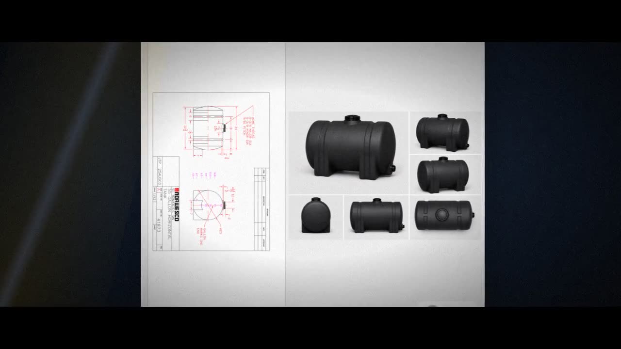 Norwesco 55 Gallon Black Horizontal Leg Tank video