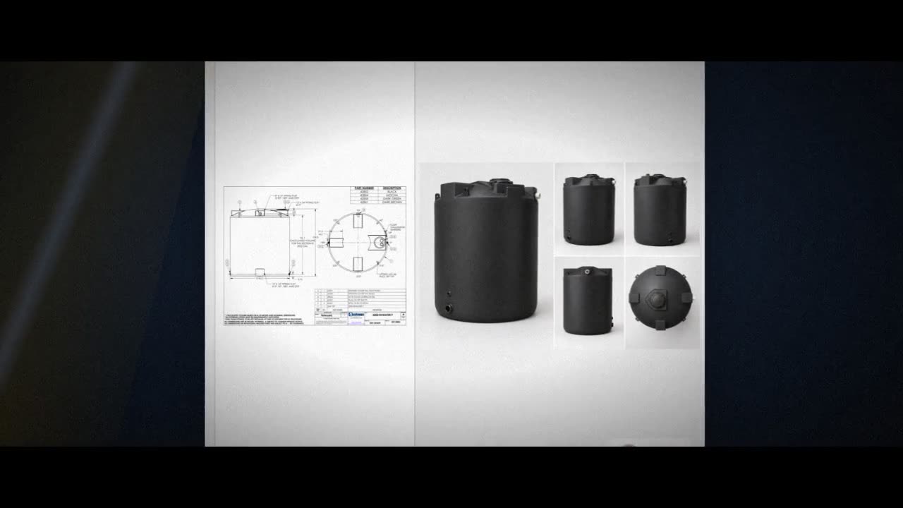 Bushman 3000 Gallon Black Rainwater Collection Storage Tank video