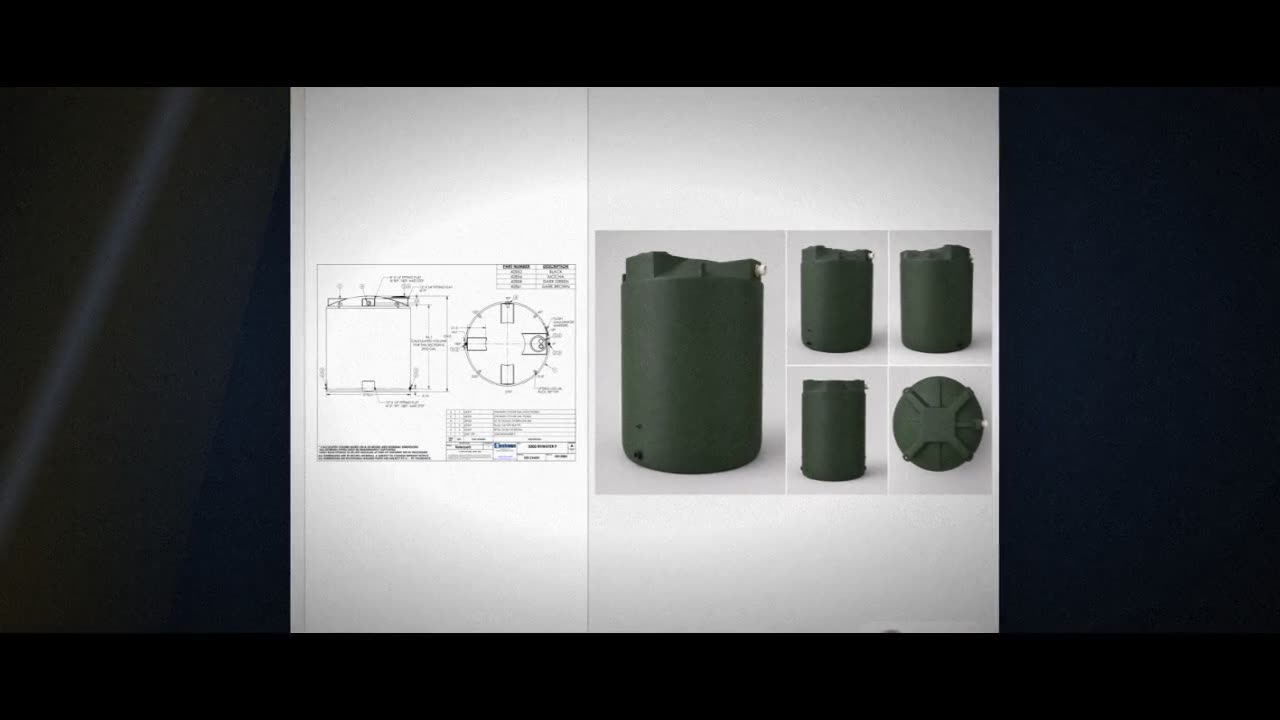 Bushman 3000 Gallon Green Rainwater Collection Storage Tank video