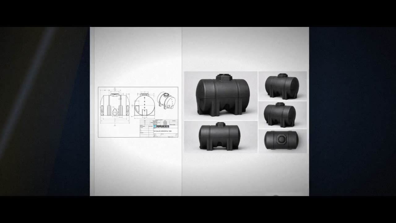 Norwesco 525 Gallon Black Heavy Duty Horizontal Leg Tank video