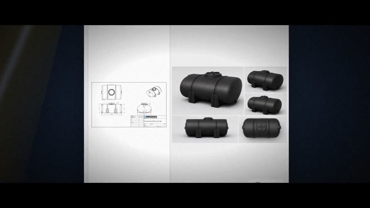 Norwesco 335 Gallon Black Elliptical Leg Tank video