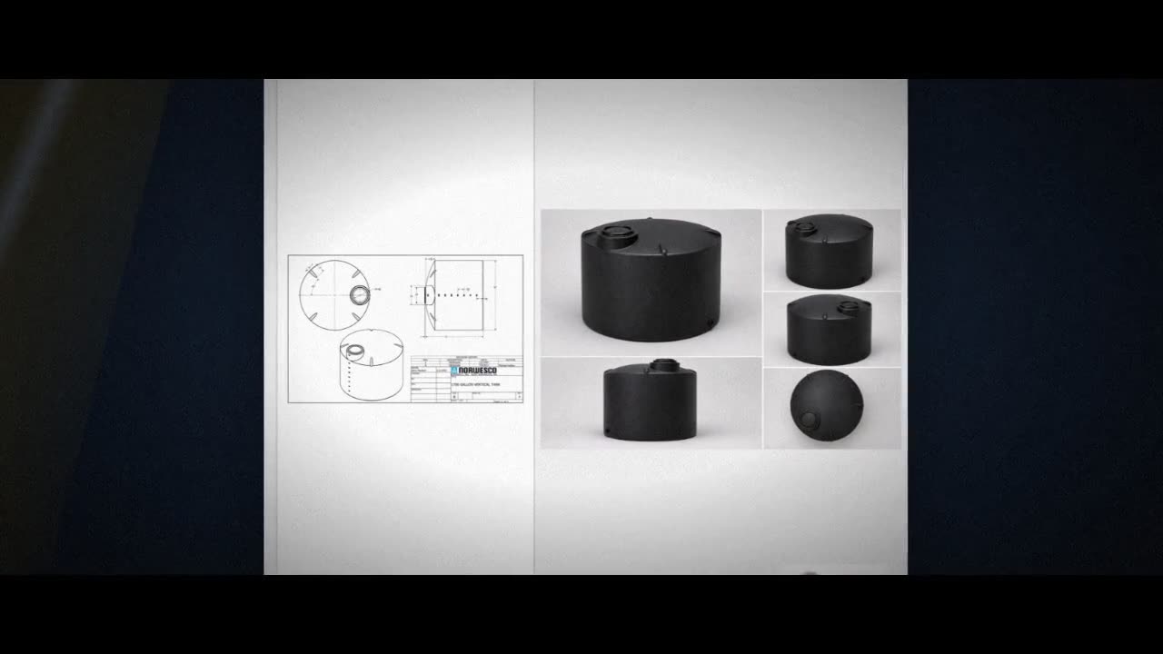 Norwesco 1700 Gallon Black Heavy Duty Vertical Storage Tank video