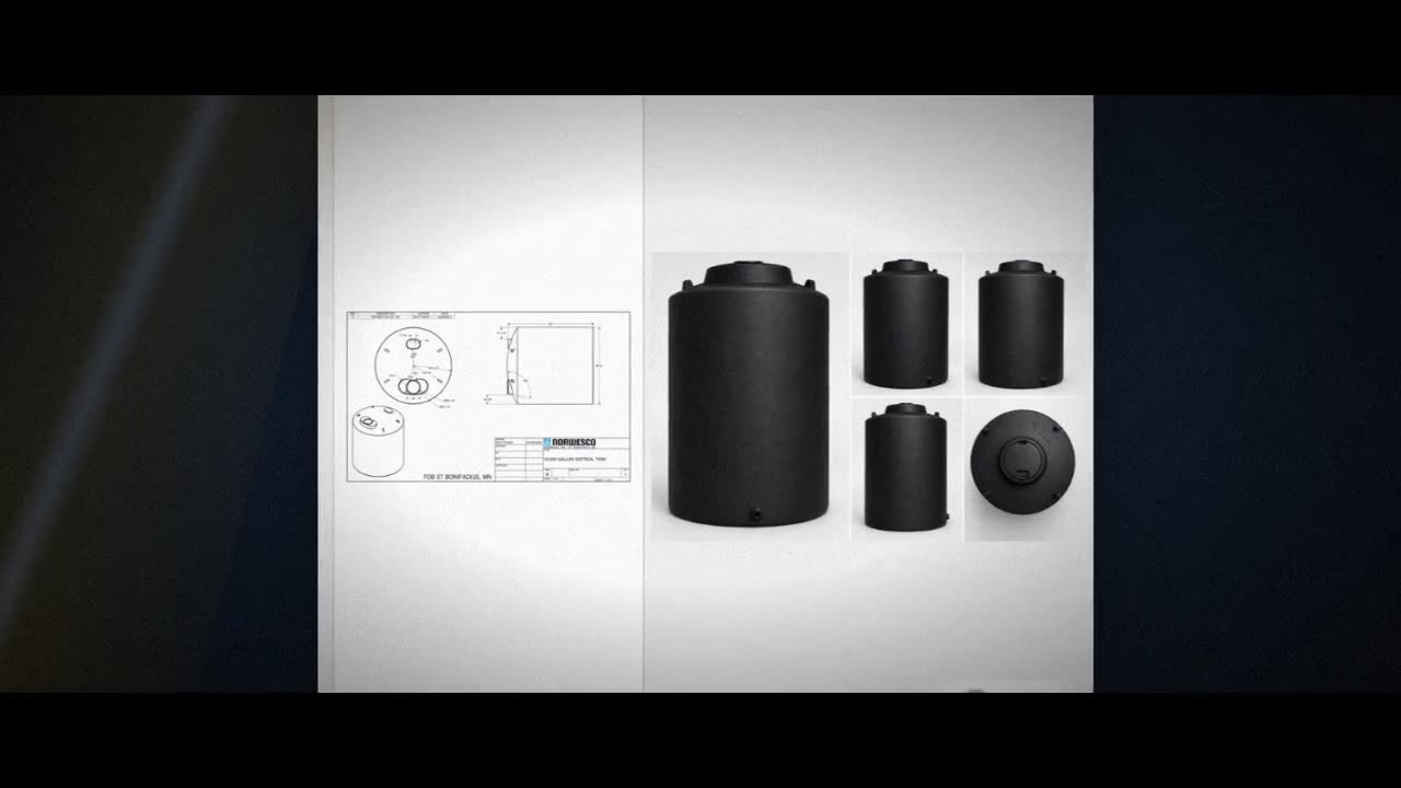 Norwesco 10000 Gallon Black Vertical Storage Tank video
