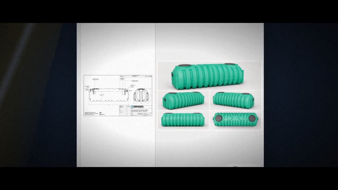Norwesco 1250 Gallon Norwesco Low Profile Septic Tank video