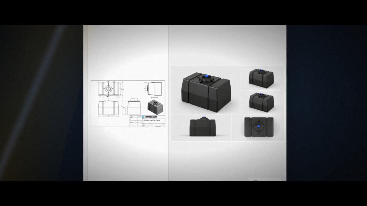 Norwesco 100 Gallon Black Loaf Tank video