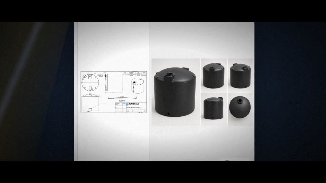 Norwesco 220 Gallon Black Vertical Storage Tank video