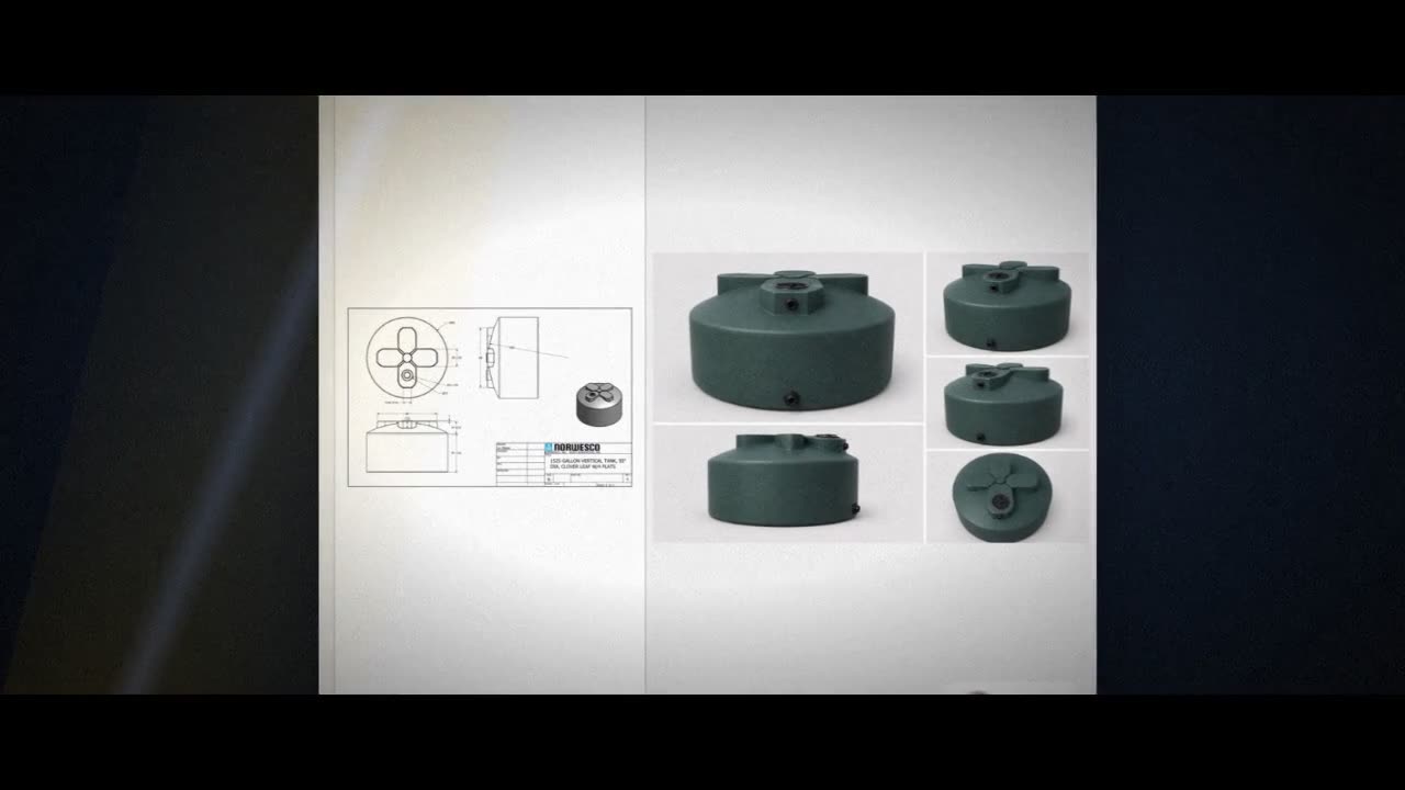 Norwesco 1525 Gallon Dark Green Vertical Water Storage Tank video