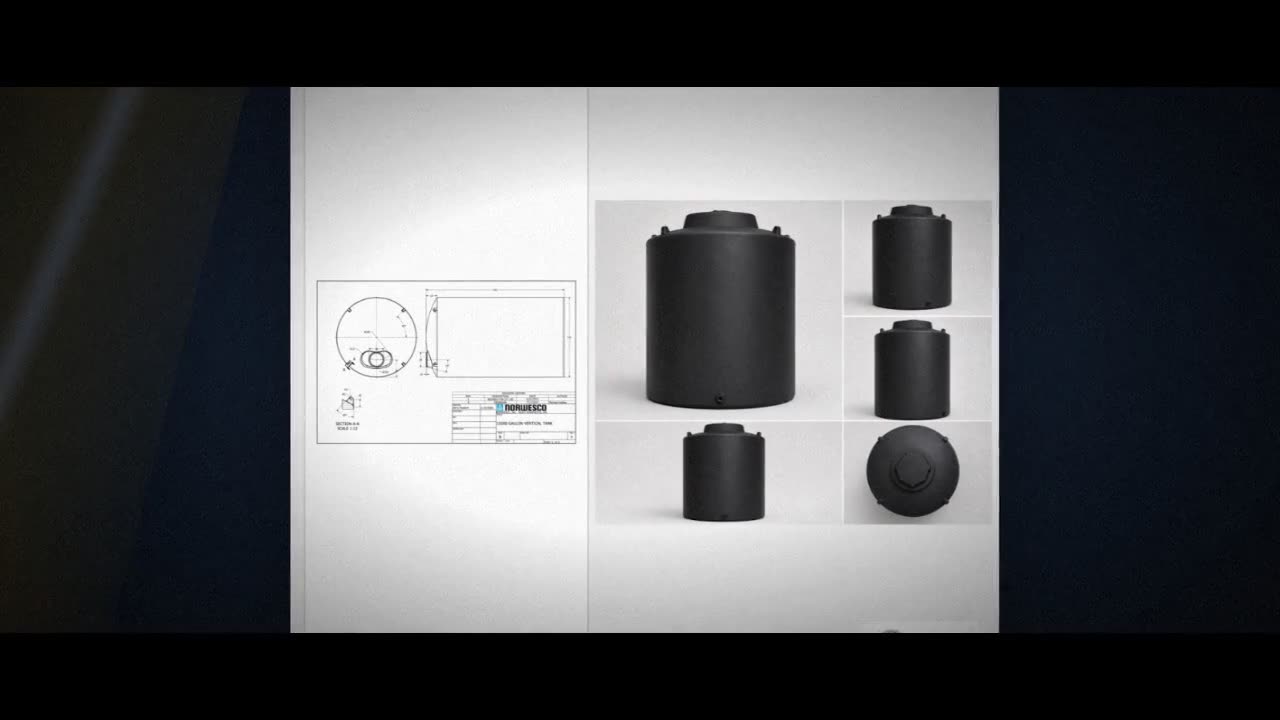 Norwesco 15500 Gallon Black Vertical Storage Tank video
