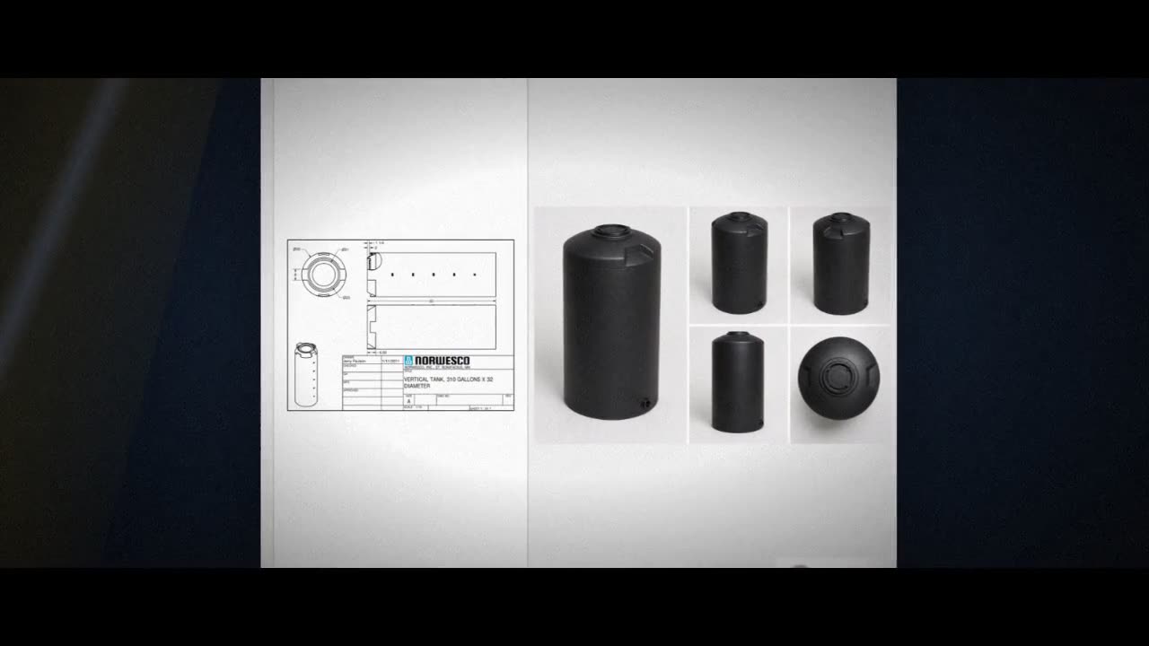 Norwesco 310 Gallon Black Vertical Storage Tank video