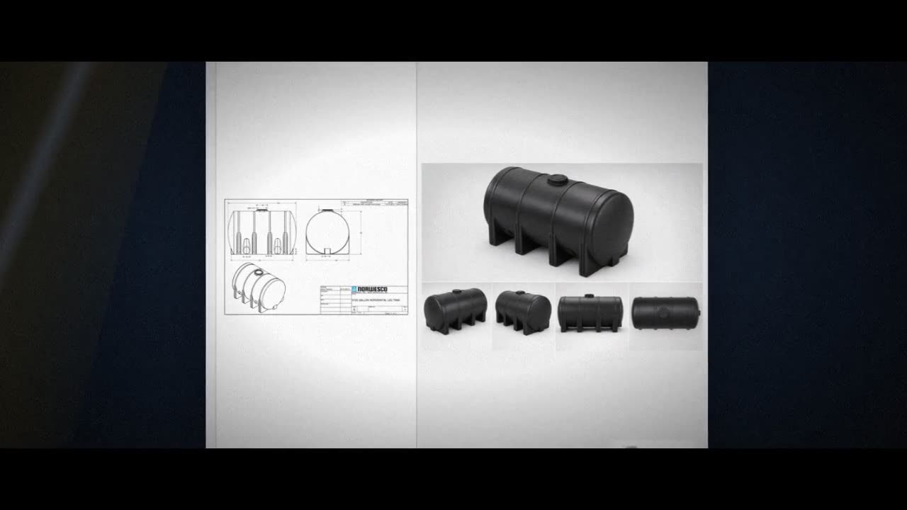 Norwesco 3725 Gallon Black Horizontal Leg Tank video