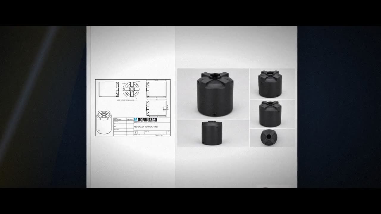 Norwesco 130 Gallon Black Vertical Storage Tank video