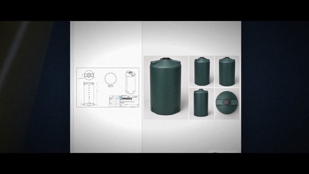 Norwesco 200 Gallon Green (California Only) Vertical Water Storage Tan video