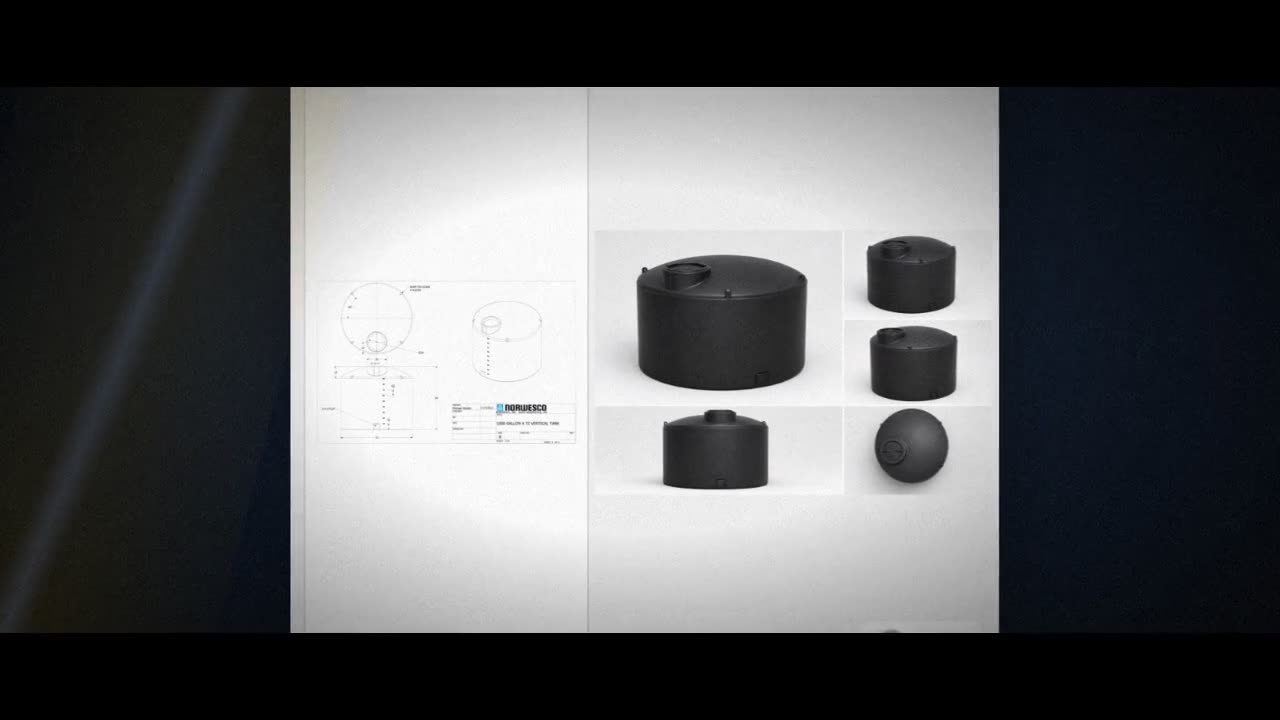 Norwesco 1000 Gallon Black Vertical Storage Tank video