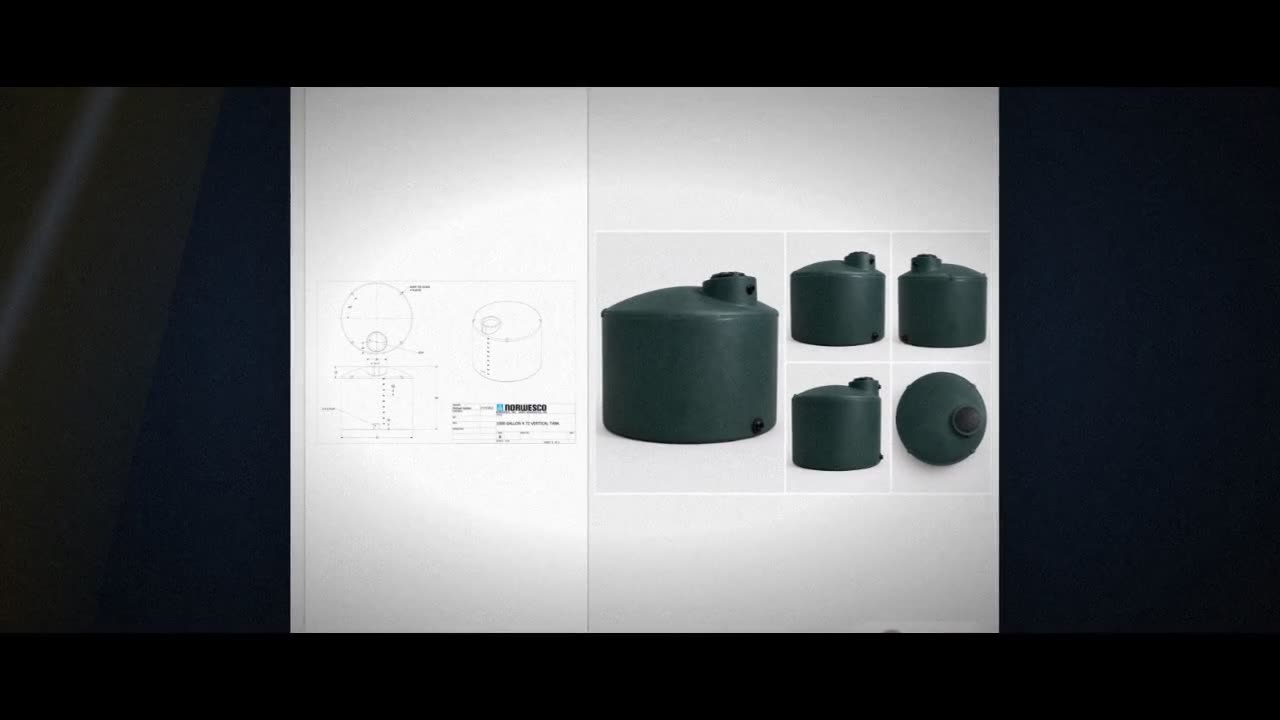 Norwesco 1000 Gallon Green (California Only) Vertical Water Storage Ta video