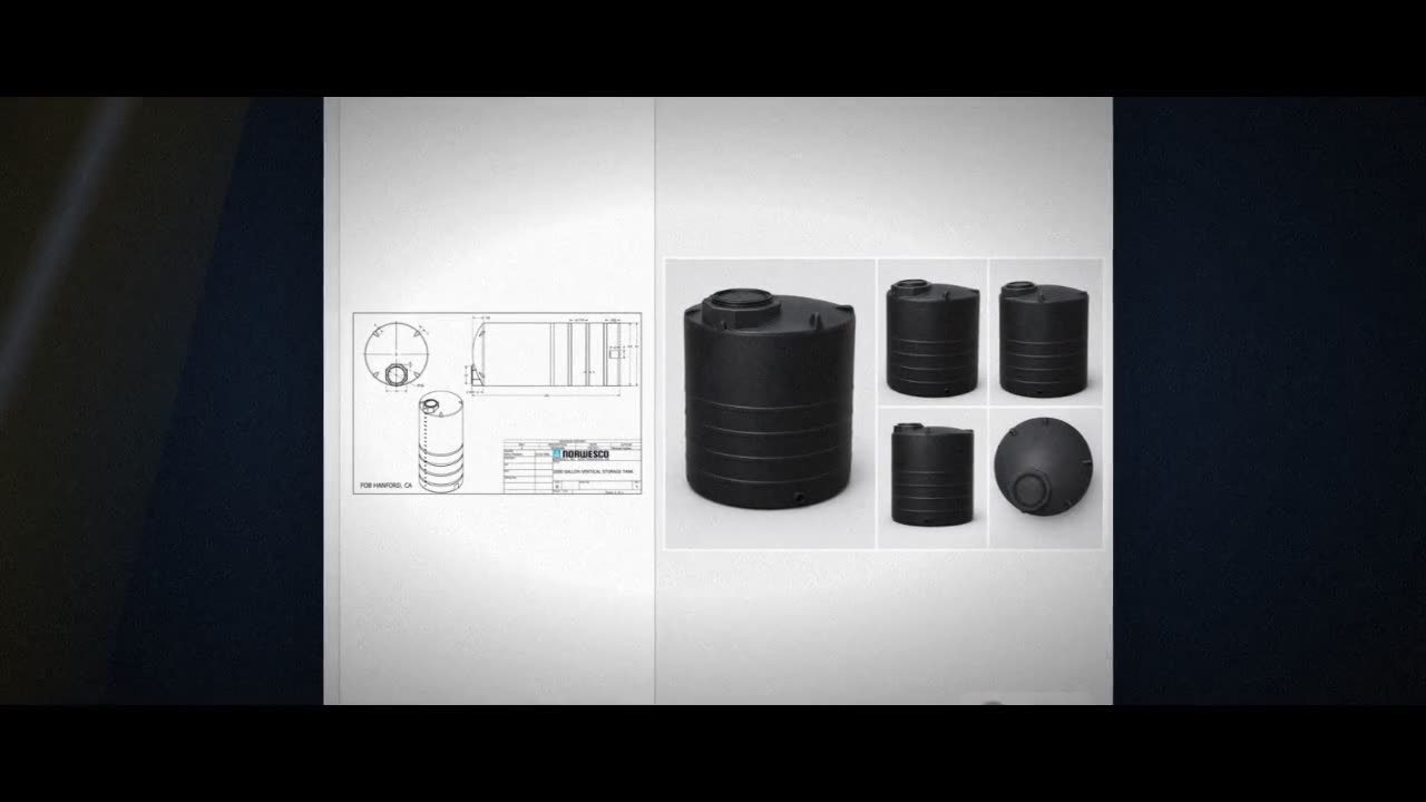Norwesco 2000 Gallon Black Heavy Duty Vertical Storage Tank video